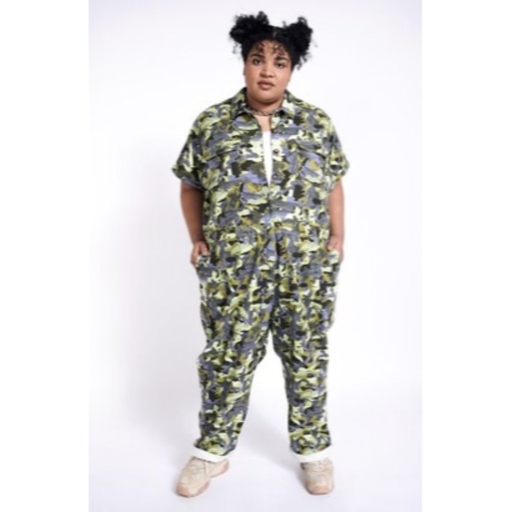 Bp. + Wildfang Utility Short Sleeve Jumpsuit 2X
